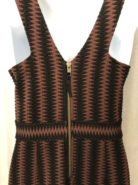 Maeve Anthropologie SMALL Brown Black Tribal Dress
