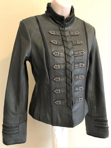 Danier Size XS Dark Gray Leather Jacket