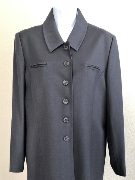 Halston Size MEDIUM Gray Wool Coat - CLEARANCE