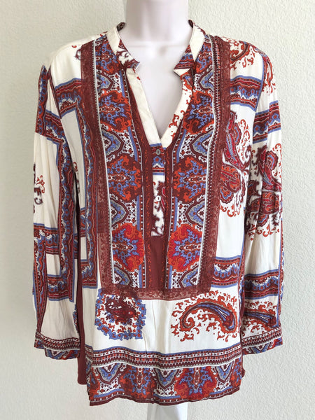 Tiny Anthropologie Size XS Nahara Rust Paisley Top