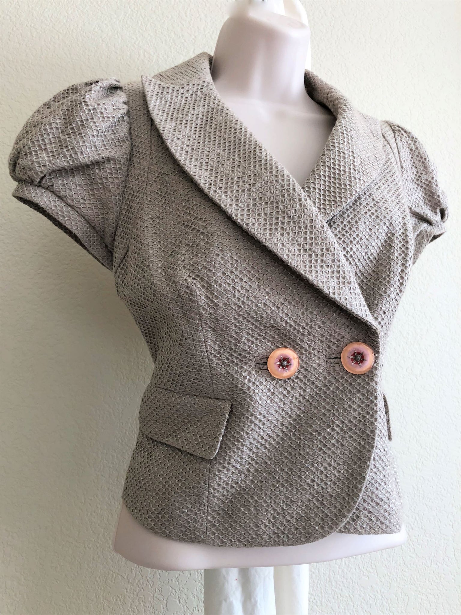 Leifsdottir Anthropologie Size 8 Beige Blazer - CLEARANCE