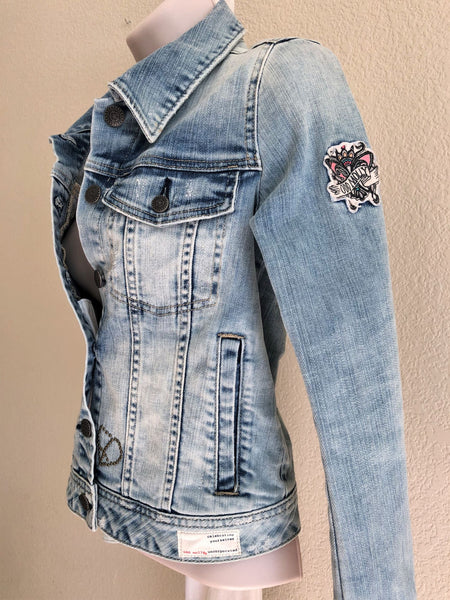 Odd Molly Size XS Embroidered Dream Trip Jean Jacket