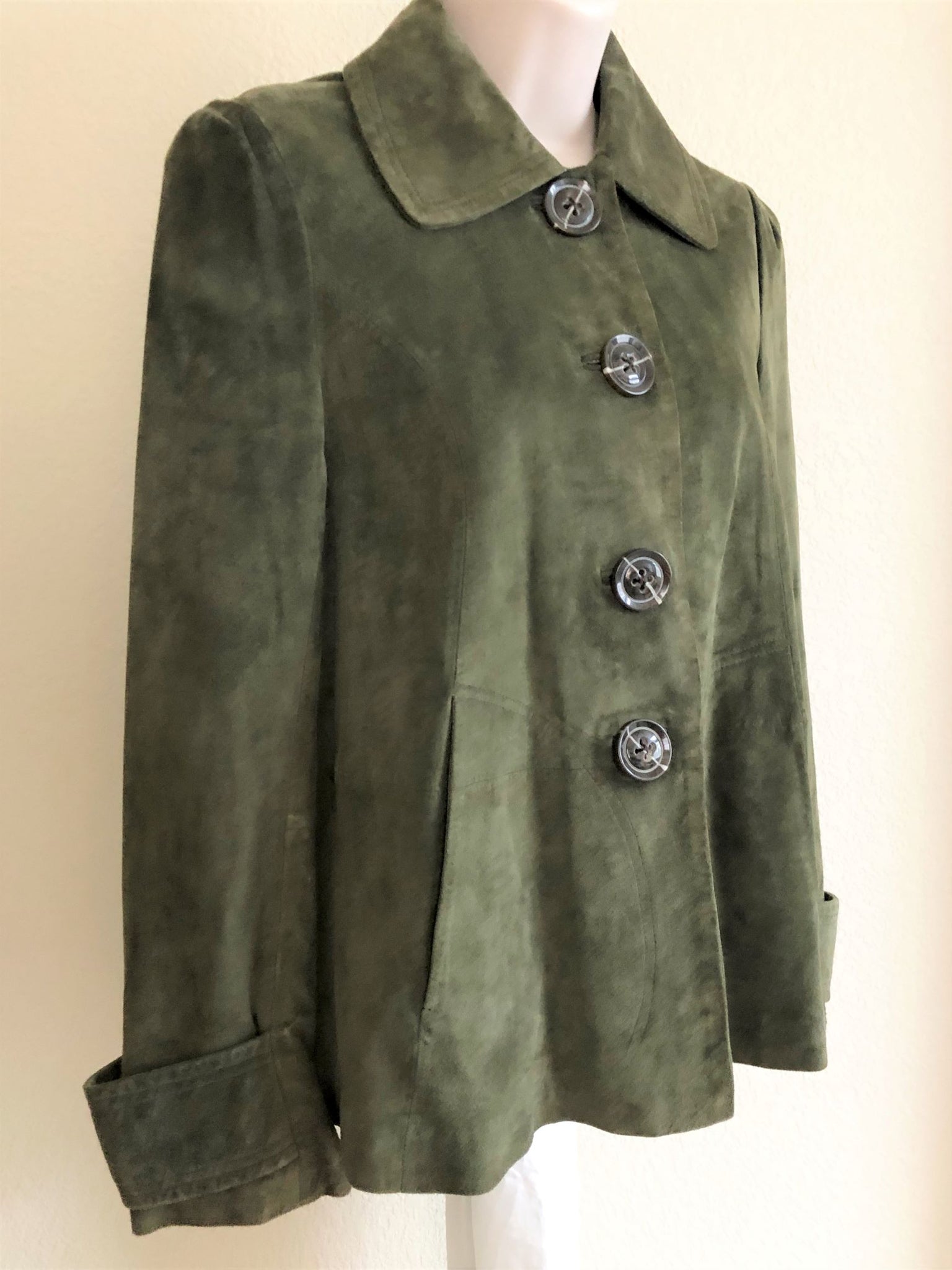 Saguaro Size XS Green Suede Jacket - CLEARANCE