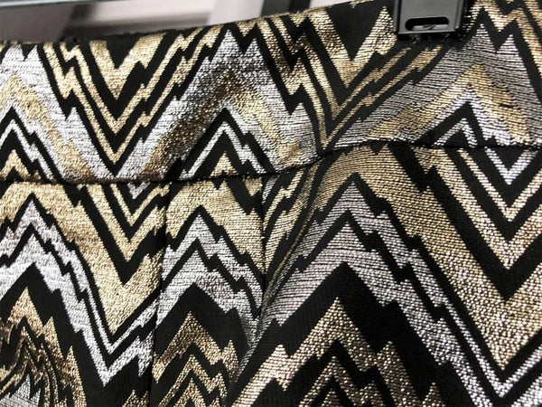 Trina Turk Size 8 Metallic Zig Zag Pencil Skirt - CLEARANCE