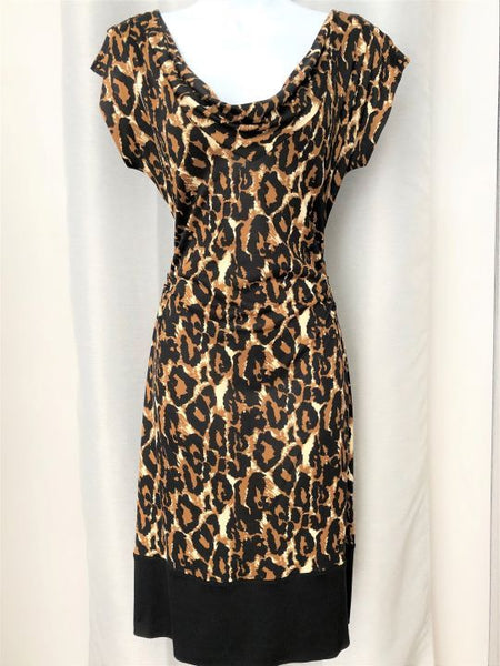 Diane von Furstenberg Size 8 Zeke Silk Leopard Dress