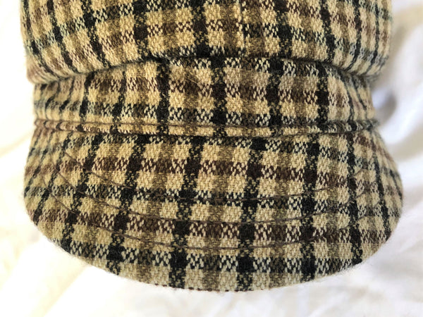 Goorin XS Tan Tweed Checked Cap