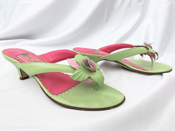 Lilly Pulitzer Size 8 Flyer Leather Thong Sandals