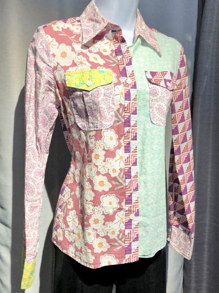 American Retro SMALL Mod Mixed Prints Shirt - CLEARANCE