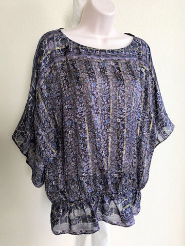 Joie Size Large Macarena Purple Floral Top