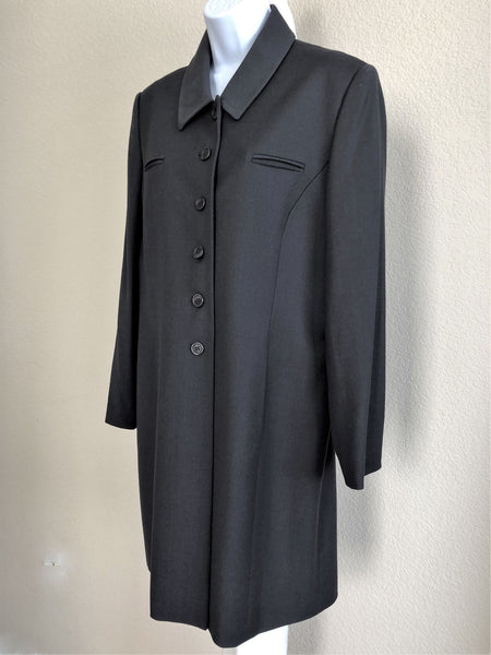 Halston Size MEDIUM Gray Wool Coat - CLEARANCE