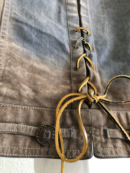 Polo Garage SMALL Tan Distressed Jacket