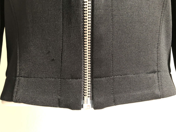 Helmut Lang MEDIUM Black Zip Front Blazer