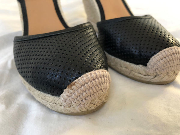 Marc by Marc Jacobs Size 6.5 Black Leather Espadrilles