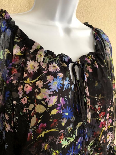 Parker NEW MEDIUM Nicole Silk Floral Dress