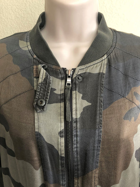 Marrakech Anthropologie SMALL Satin Camo Jacket