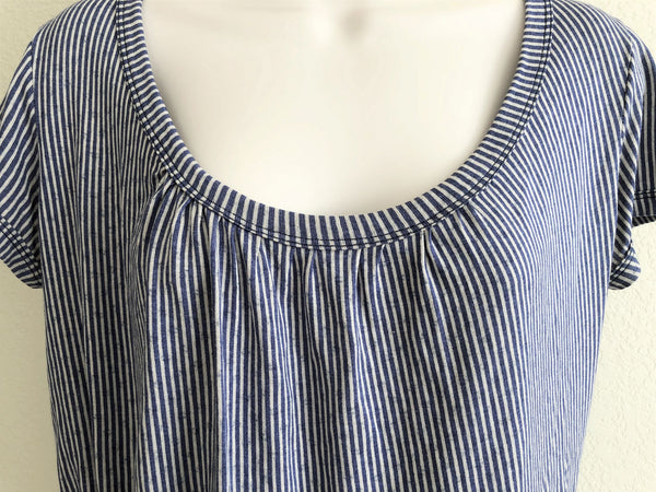 Alexandre Herchcovitch Size Large Blue Stripe Top