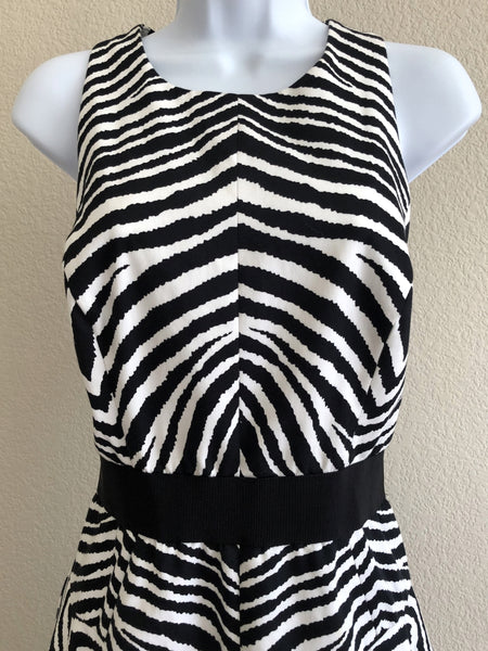 Milly Size 10 Sleeveless Zebra Print Dress