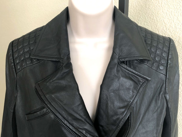 Trouve Nordstrom Size Large Black Leather Jacket - CLEARANCE