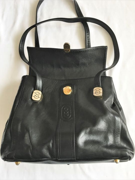 Marino Orlandi Vintage Black Leather Bag - CLEARANCE