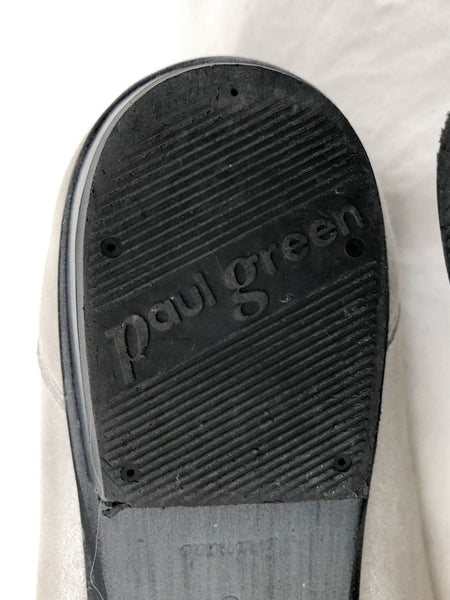 Paul Green Size 7.5 Epic Silver Zipper Flats - CLEARANCE
