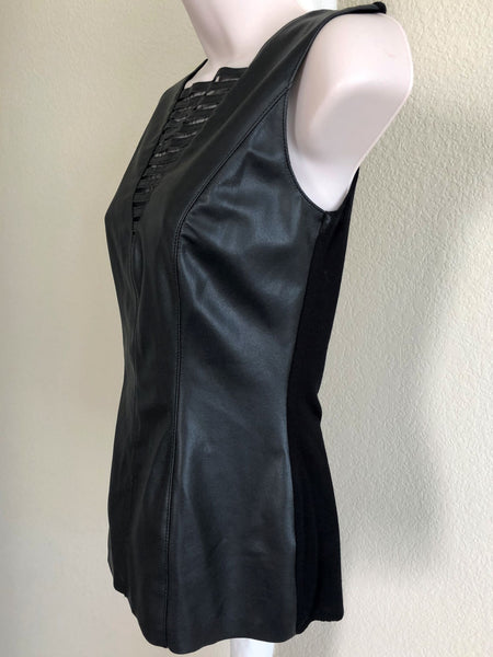 Bailey44 Size XS Black Leather Top