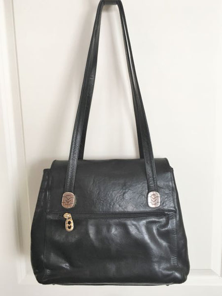 Marino Orlandi Vintage Black Leather Bag - CLEARANCE