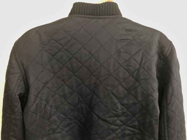 Theory Size Small Black Satin Quilted Jacket