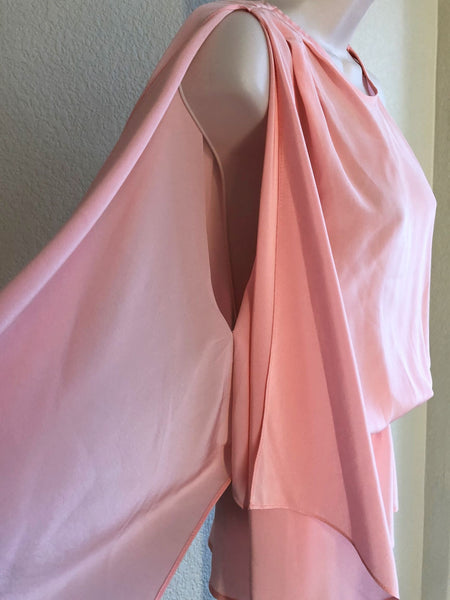 BCBGMaxazria NEW SMALL Pink One Sleeve Top