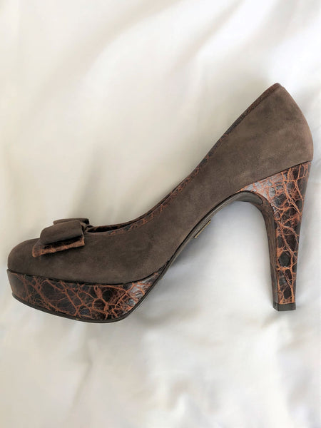 Schuler & Sons Size 8.5 Brown Suede Pumps