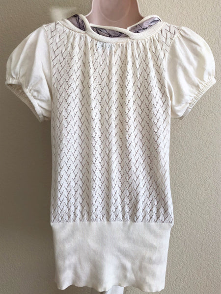 Ted Baker Size Medium Ivory Top with Scarf - CLEARANCE