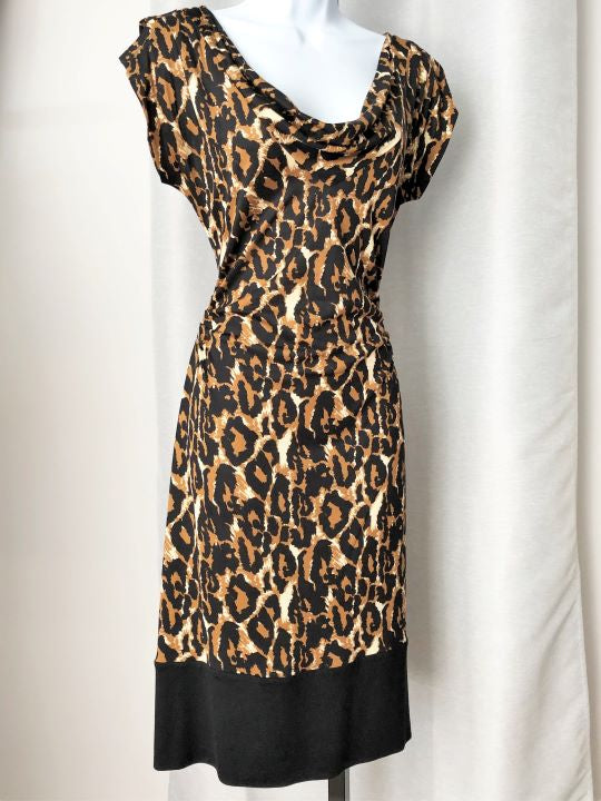 Diane von Furstenberg Size 8 Zeke Silk Leopard Dress - CLEARANCE