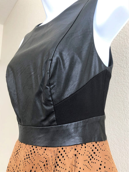 Phoebe Couture Size 2 Black and Rust Dress