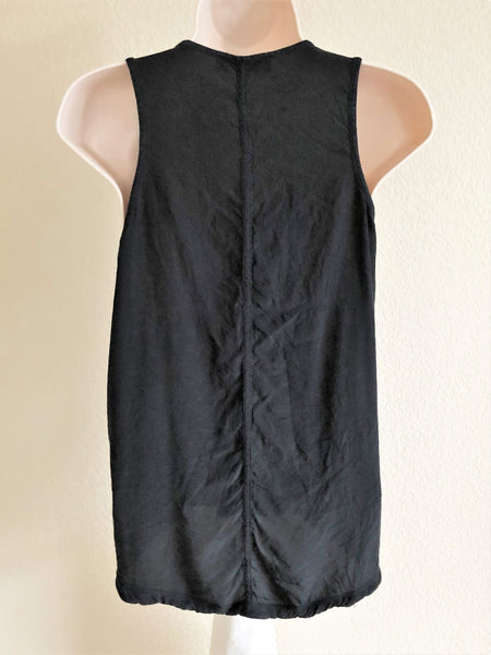 Sandro Size Medium Black Linen Tank Top