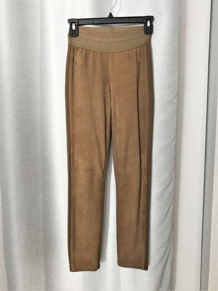 Paige Size XS Tan Suede Knit Leggings