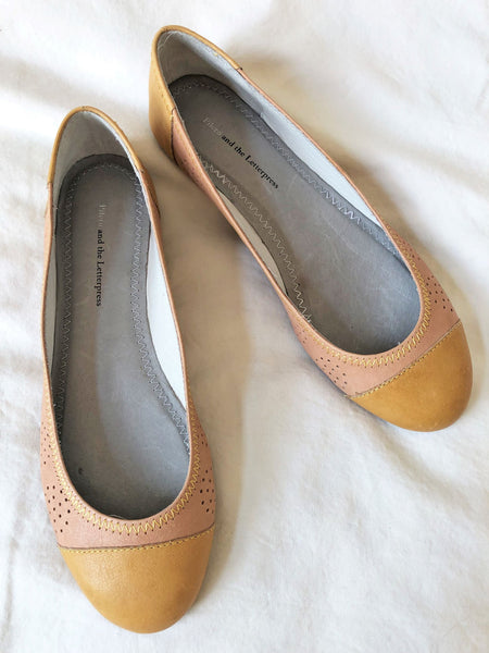 Pilcro for Anthropologie Size 6 Beige Flats