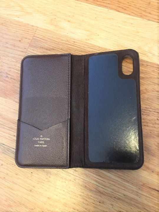 LOUIS VUITTON PARIS LV LOGO LEATHER iPhone XS Max Case