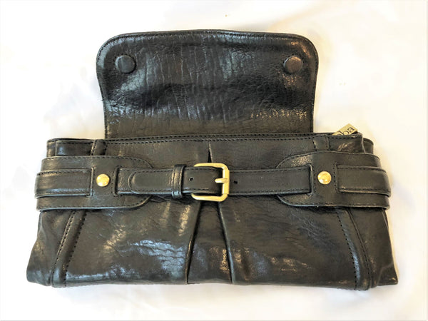 Kooba Black Leather Clutch Bag