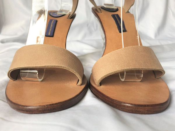 The Tui Collection Size 8 Beige Wedges Silver Heels - CLEARANCE