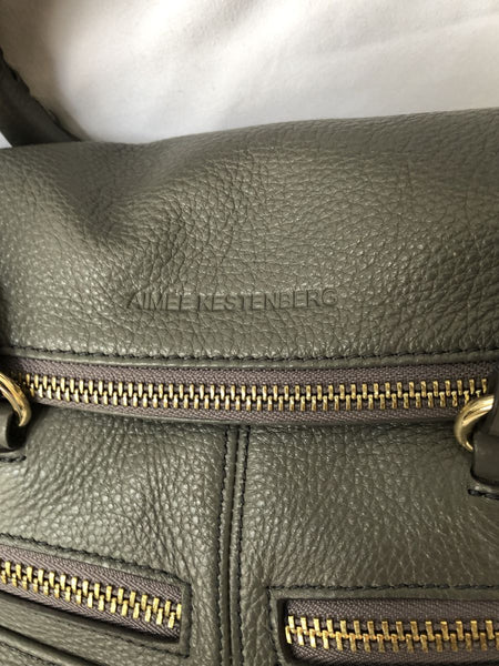 Aimee Kestenberg Soho Satchel Gray Leather Bag