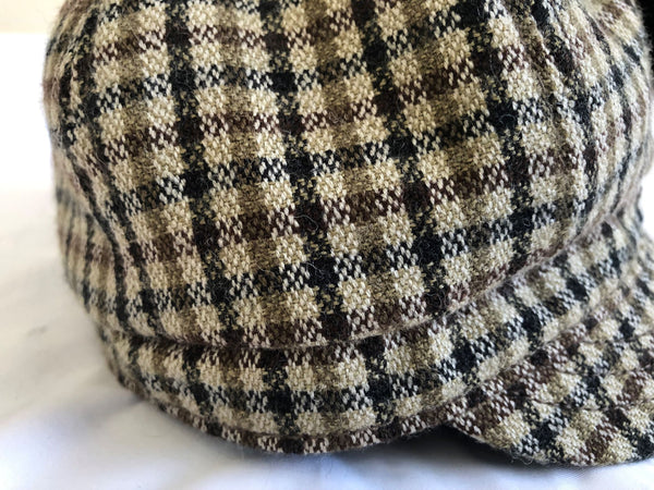 Goorin XS Tan Tweed Checked Cap