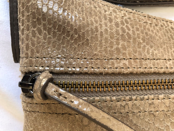 Margot Mary Scoop Tan Snakeskin Cross Body