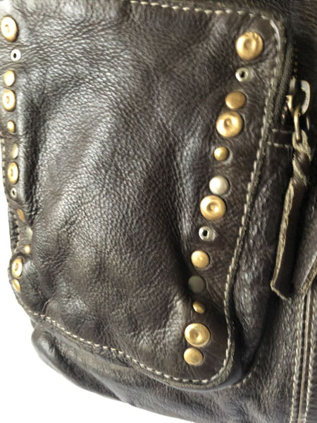 Amsterdam Heritage Brown Studded Hobo