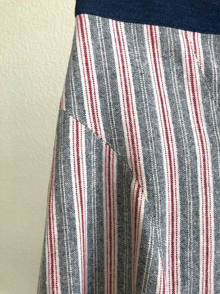 Movint for Anthropologie SMALL Striped Flare Skirt