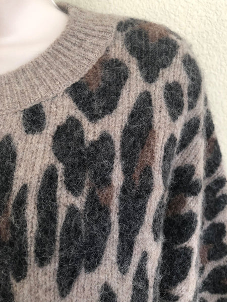 Rails SMALL Lana Wool Alpaca Leopard Sweater
