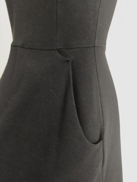 Theory Size 2 Black Fit and Flare Dress