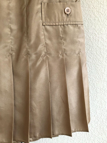 Yves Saint Laurent Authentic Size 4 Gold Silk Skirt