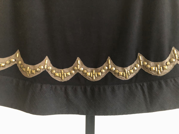 Ranna Gill Anthropologie Size XS Black Bead Skirt
