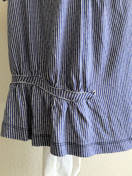 Alexandre Herchcovitch Size Large Blue Stripe Top