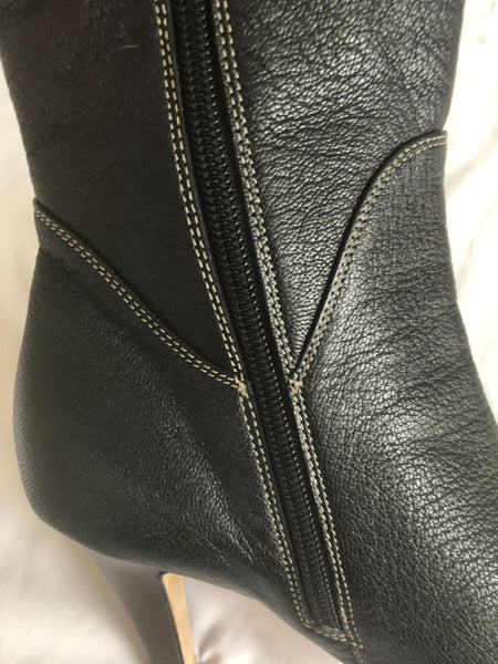 Cole Haan Size 6.5 Sierra Black Leather Boots