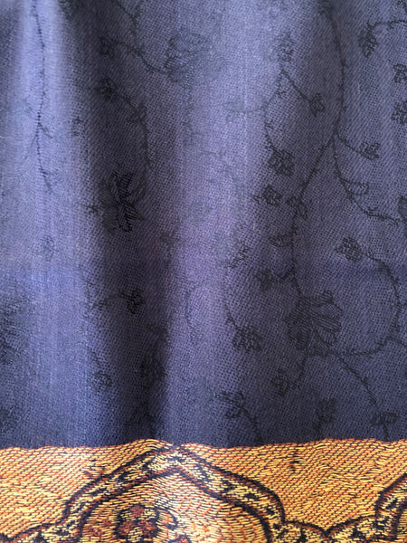 Pashmina Scarf in Indigo and Copper - CLEARANCE